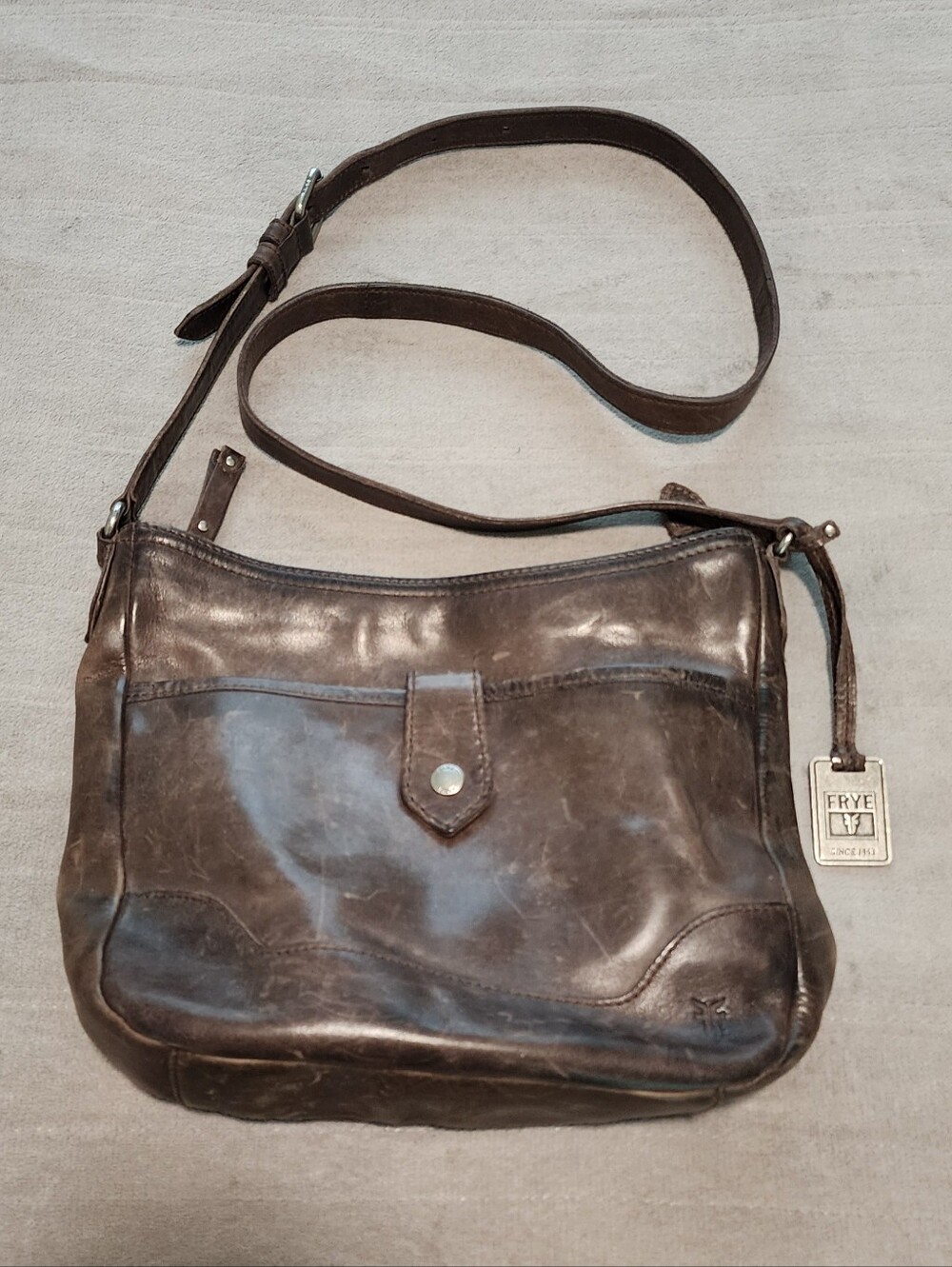 Frye Melissa Button Crossbody In Slate